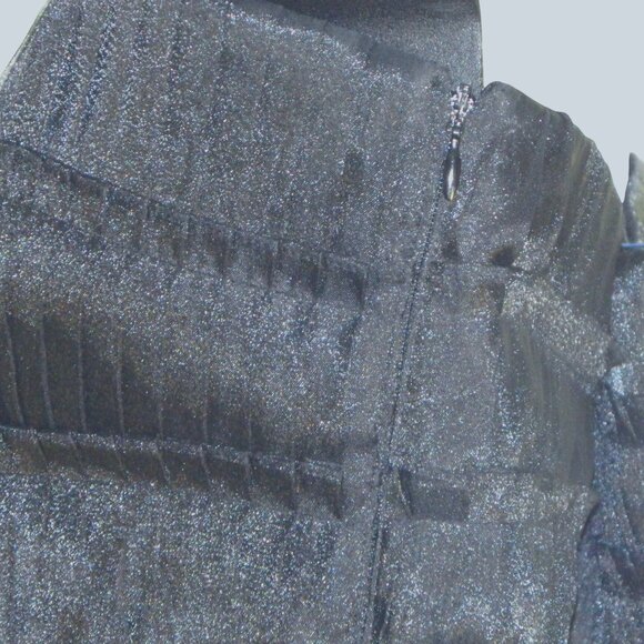 White House Black Market Holiday Party Christmas Pleated Layered Dress Size 10 - Picture 5 of 11